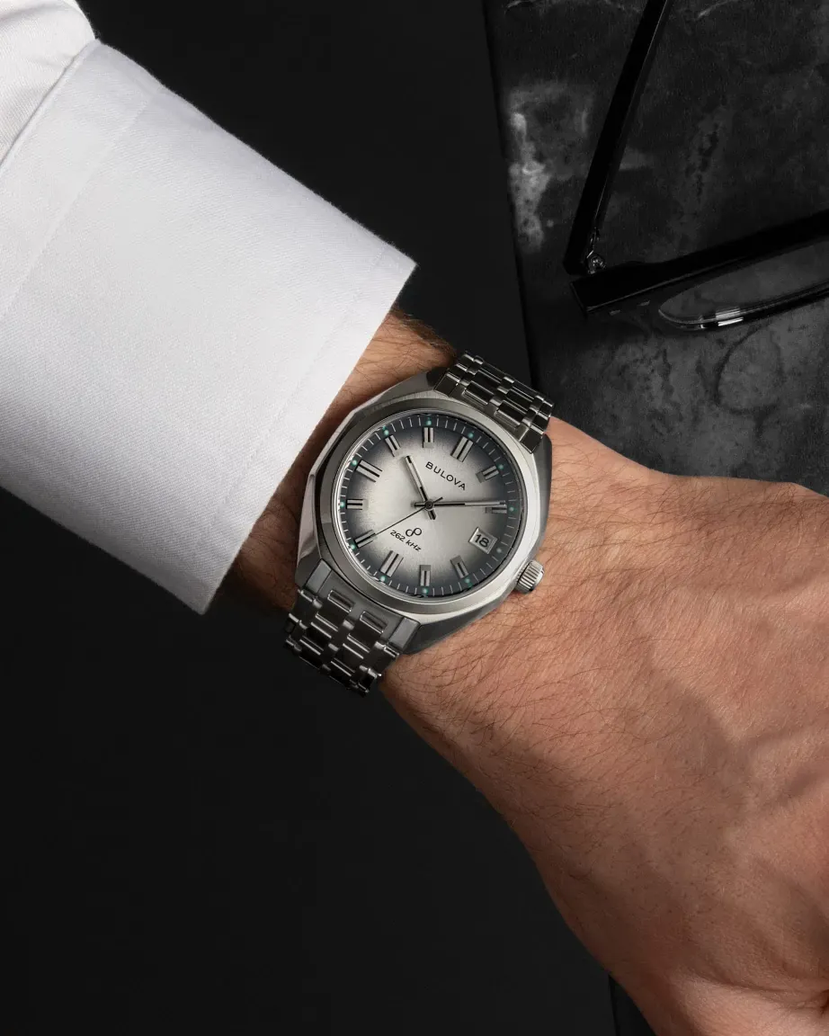 Gray Dial Stainless Steel Bracelet Jet Star 96B472 | Bulova
